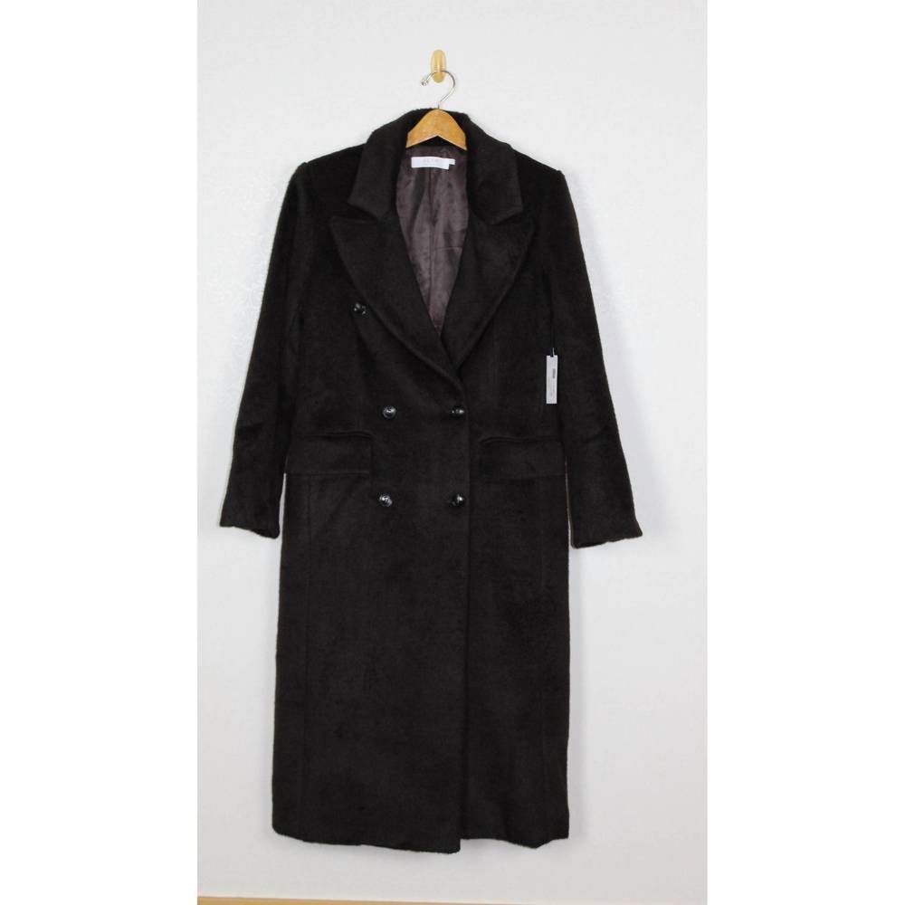 NEW ASTR morana double breasted duster coat in dark brown - Picture 3 of 3